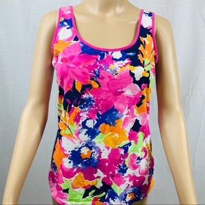 Chaps size medium tank top multicolor activewear